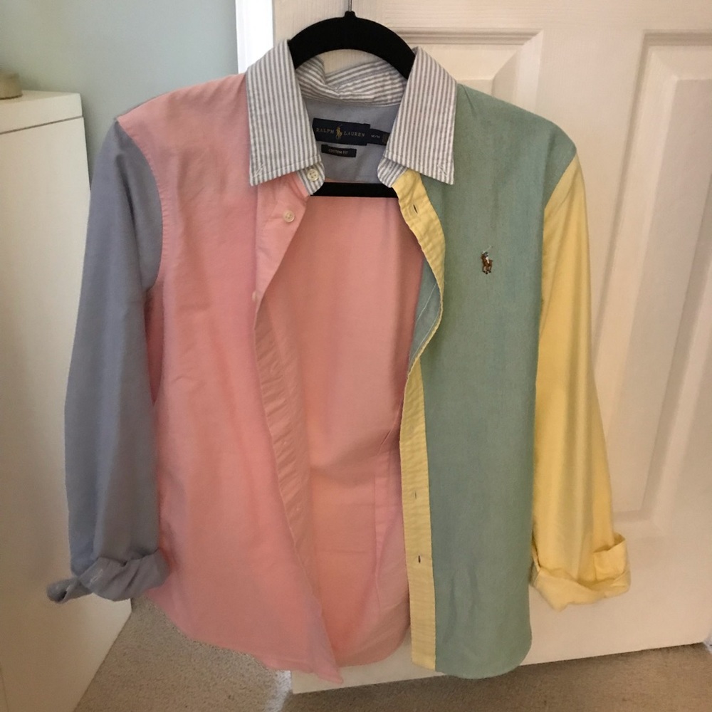 Ralph Lauren multi color button down shirt
